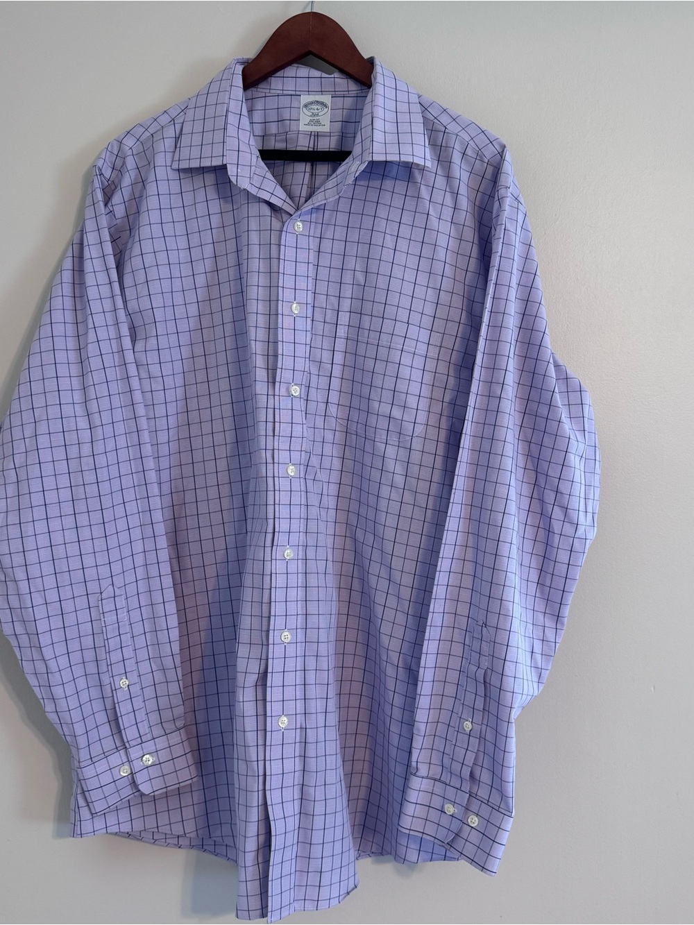 Brooks Brothers Lavender Grid Dress Shirt